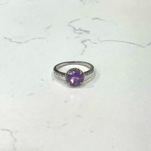Amethyst and Diamond Ring